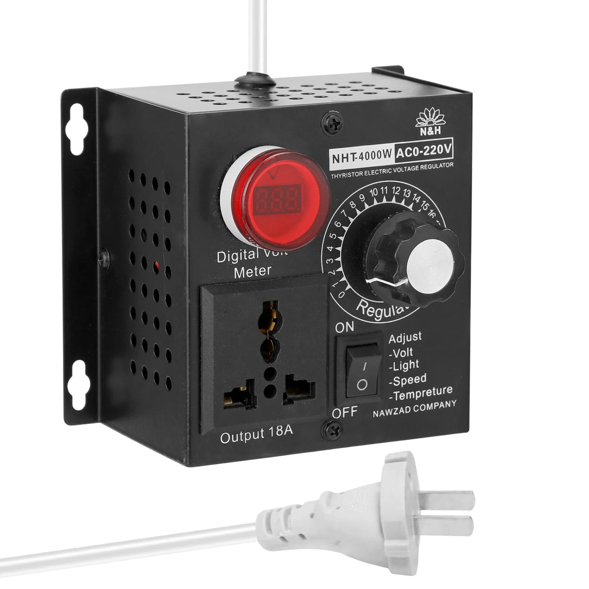 AC 220V 4000W SCR Voltage Regulator – Variable Dimmer Controller